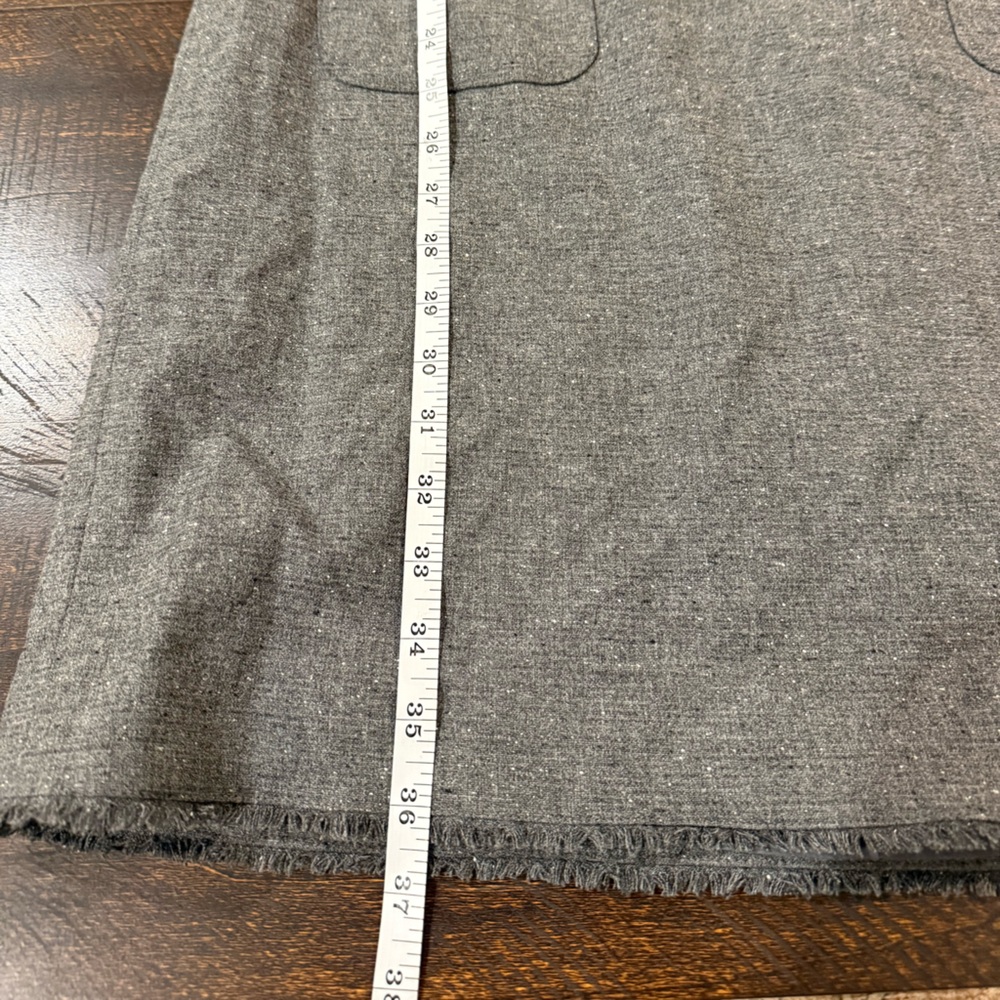 Banana Republic Gray Wool Blend V Neck Dress Size 12 - Picture 6 of 10